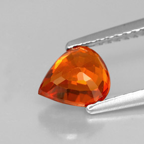 1,36 ctw natürlicher orangefarbener Spessartin, Birnenform, VS-SI