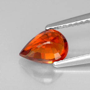 1,23 ctw natürlicher orangefarbener Spessartin, Birnenform, VVS-VS