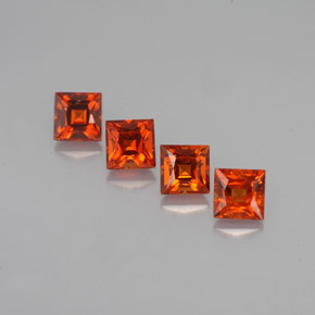  ct natürliche orangefarbener Spessartin-Edelsteine, Quadrat, VVS-VS