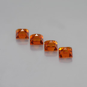  ct natürliche orangefarbener Spessartin-Edelsteine, Quadrat, VVS-VS