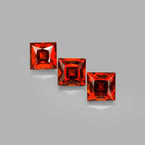  ct natürliche orangefarbener Spessartin-Edelsteine, Quadrat, VVS-VS