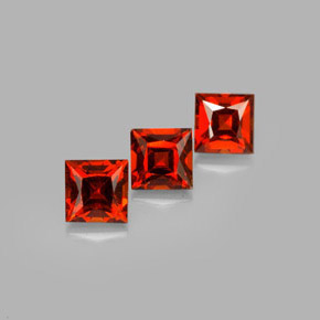  ct natürliche orangefarbener Spessartin-Edelsteine, Quadrat, VVS-VS