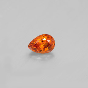 0,58 ctw natürlicher orangefarbener Spessartin, Birnenform, VVS-VS