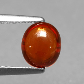1,22 ctw natürlicher orangefarbener Spessartin, Oval Schliff, Lichtdurchlässig
