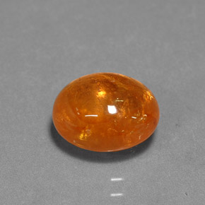 4,22 ctw natürlicher orangefarbener Spessartin, Oval Schliff, Lichtdurchlässig
