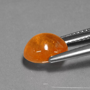 3,69 ctw natürlicher orangefarbener Spessartin, Oval Schliff, Lichtdurchlässig