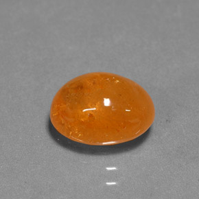 3,94 ctw natürlicher orangefarbener Spessartin, Oval Schliff, Lichtdurchlässig