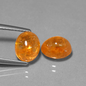  ct natürliche orangefarbener Spessartin-Edelsteine, Oval Schliff, Lichtdurchlässig