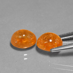  ct natürliche orangefarbener Spessartin-Edelsteine, Oval Schliff, Lichtdurchlässig