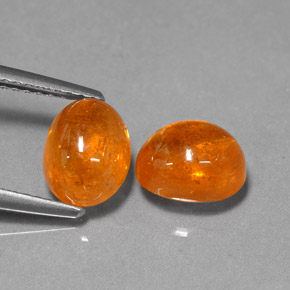  ct natürliche orangefarbener Spessartin-Edelsteine, Oval Schliff, Lichtdurchlässig