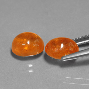 ct natürliche orangefarbener Spessartin-Edelsteine, Oval Schliff, Lichtdurchlässig