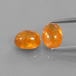  ct natürliche orangefarbener Spessartin-Edelsteine, Transparent, Transparent / Lichtdurchlässig