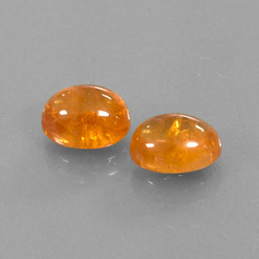  ct natürliche orangefarbener Spessartin-Edelsteine, Transparent, Transparent / Lichtdurchlässig