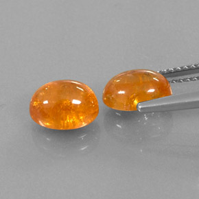  ct natürliche orangefarbener Spessartin-Edelsteine, Transparent, Transparent / Lichtdurchlässig