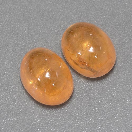 5,11 ct natürliche orangefarbener Spessartin-Edelsteine, Oval Schliff, Transparent