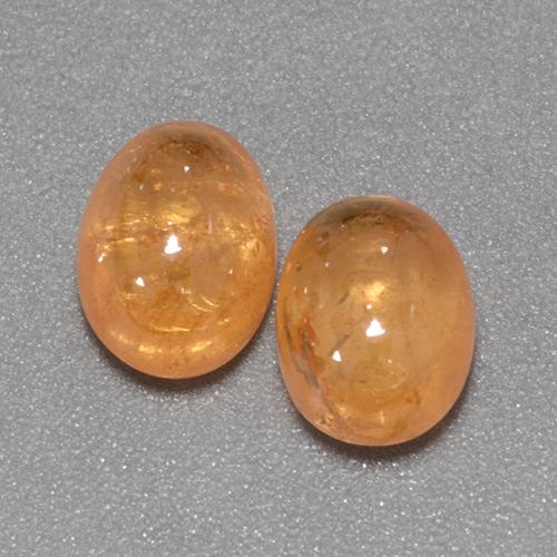 5,11 ct natürliche orangefarbener Spessartin-Edelsteine, Oval Schliff, Transparent
