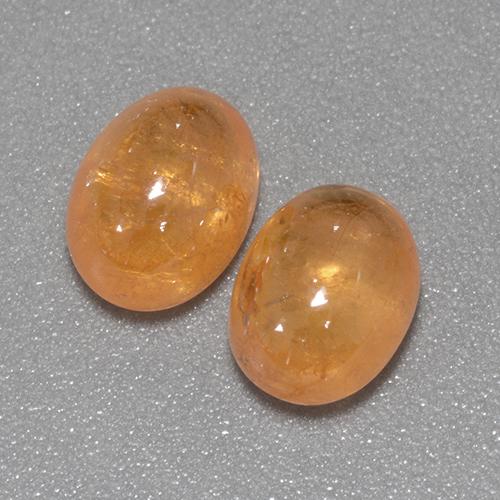 5,11 ct natürliche orangefarbener Spessartin-Edelsteine, Oval Schliff, Transparent