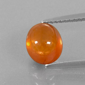 3,16 ctw natürlicher orangefarbener Spessartin, Transparent, Transparent / Lichtdurchlässig