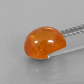3,16 ctw natürlicher orangefarbener Spessartin, Transparent, Transparent / Lichtdurchlässig