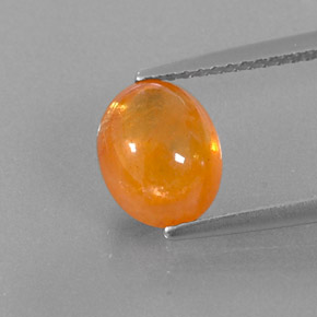 3,18 ctw natürlicher orangefarbener Spessartin, Transparent, Transparent / Lichtdurchlässig