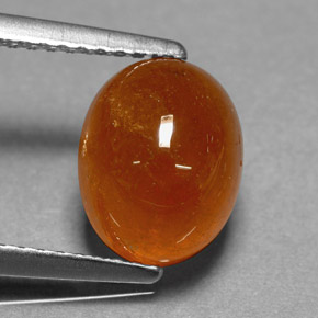 4,46 ctw natürlicher orangefarbener Spessartin, Oval Schliff, Lichtdurchlässig