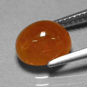 4,46 ctw natürlicher orangefarbener Spessartin, Oval Schliff, Lichtdurchlässig