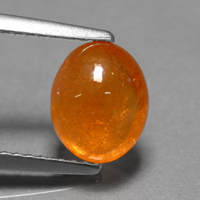 3,06 ctw natürlicher orangefarbener Spessartin, Oval Schliff, Lichtdurchlässig