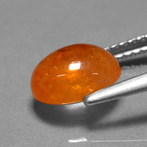 3,06 ctw natürlicher orangefarbener Spessartin, Oval Schliff, Lichtdurchlässig