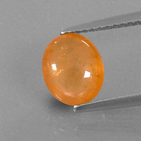 2,92 ctw natürlicher orangefarbener Spessartin, Transparent, Transparent / Lichtdurchlässig