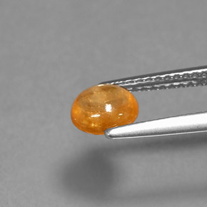 1,01 ctw natürlicher orangefarbener Spessartin, Transparent, Transparent / Lichtdurchlässig