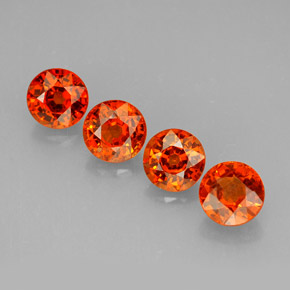  ct natürliche orangefarbener Spessartin-Edelsteine, Rundschliff, VS