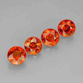  ct natürliche orangefarbener Spessartin-Edelsteine, Rundschliff, VS