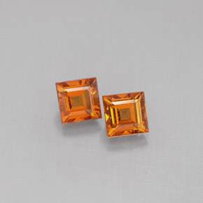  ct natürliche orangefarbener Spessartin-Edelsteine, Quadrat, VS