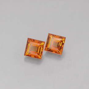  ct natürliche orangefarbener Spessartin-Edelsteine, Quadrat, VS