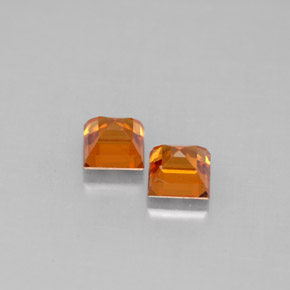  ct natürliche orangefarbener Spessartin-Edelsteine, Quadrat, VS