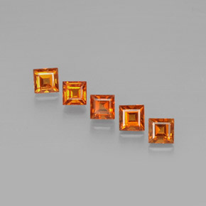 ct natürliche orangefarbener Spessartin-Edelsteine, Quadrat, VS