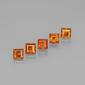  ct natürliche orangefarbener Spessartin-Edelsteine, Quadrat, VS