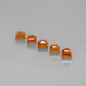  ct natürliche orangefarbener Spessartin-Edelsteine, Quadrat, VS