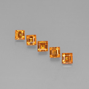  ct natürliche orangefarbener Spessartin-Edelsteine, Quadrat, VS