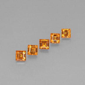  ct natürliche orangefarbener Spessartin-Edelsteine, Quadrat, VS