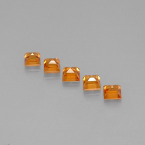  ct natürliche orangefarbener Spessartin-Edelsteine, Quadrat, VS