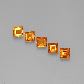  ct natürliche orangefarbener Spessartin-Edelsteine, Quadrat, VS