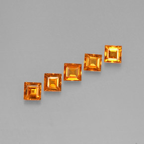  ct natürliche orangefarbener Spessartin-Edelsteine, Quadrat, VS