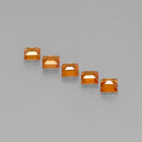  ct natürliche orangefarbener Spessartin-Edelsteine, Quadrat, VS