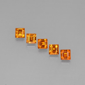  ct natürliche orangefarbener Spessartin-Edelsteine, Quadrat, VS