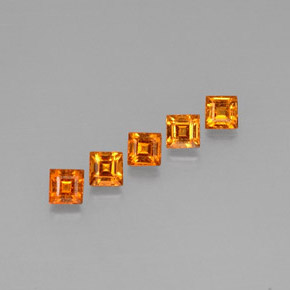  ct natürliche orangefarbener Spessartin-Edelsteine, Quadrat, VS