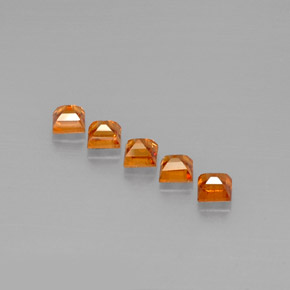  ct natürliche orangefarbener Spessartin-Edelsteine, Quadrat, VS