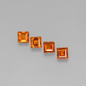  ct natürliche orangefarbener Spessartin-Edelsteine, Quadrat, VS