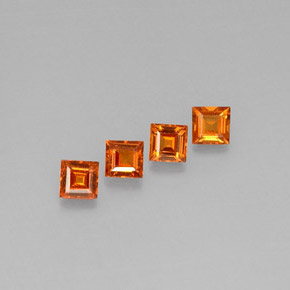  ct natürliche orangefarbener Spessartin-Edelsteine, Quadrat, VS