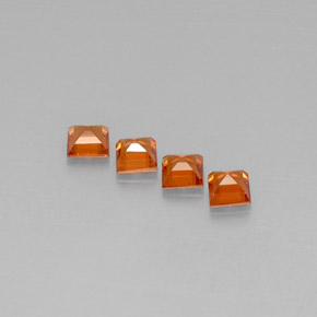  ct natürliche orangefarbener Spessartin-Edelsteine, Quadrat, VS
